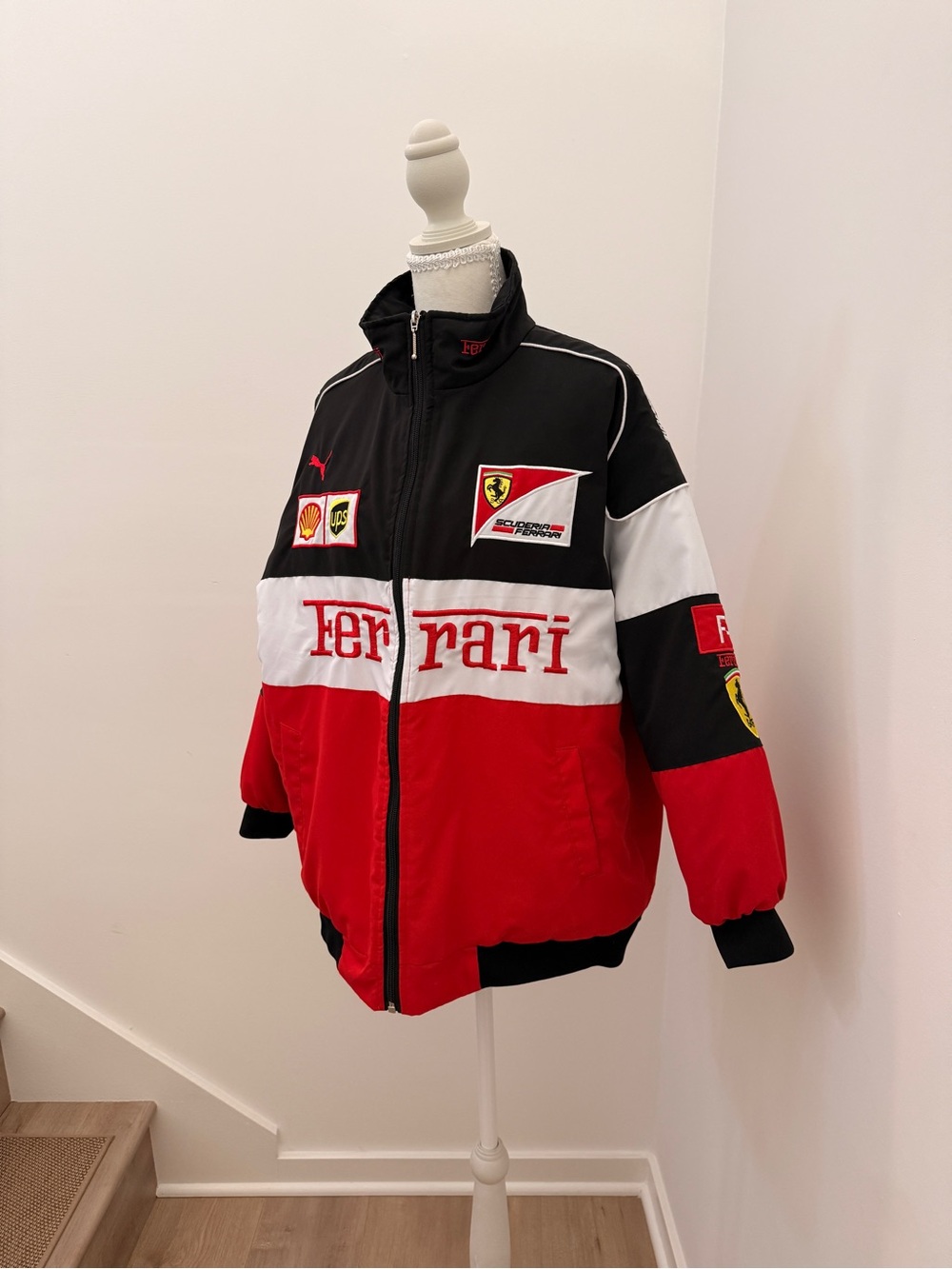 Ferrari Red Black White Team Racing Jacket